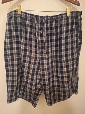 Stafford Navy and White Plaid Men’s Shorts